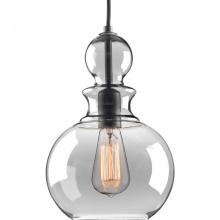 Progress Lighting P5334-143 - Staunton Collection One-Light Graphite Smoke Glass Global Pendant Light