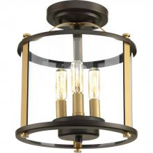 Progress Lighting P550011-020 - Squire Collection Three-Light Semi-Flush Convertible