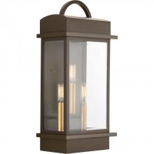 Progress Lighting P560003-020 - Santee Collection Three-Light Large Wall-Lantern