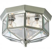 Progress Lighting P5788-09 - Three-Light Beveled Glass 9-3/4" Close-to-Ceiling