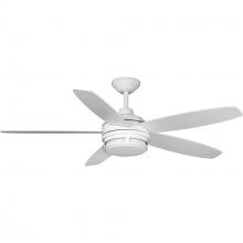 Progress Lighting P250036-028-30 - Albin Collection 54" Indoor/Outdoor Five-Blade White Ceiling Fan