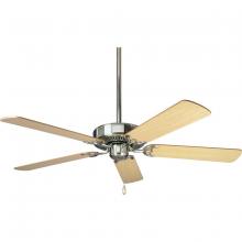 Progress Lighting P250066-009 - AirPro 52-Inch Brushed Nickel 5-Blade AC Motor Traditional Ceiling Fan