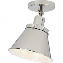 Progress Lighting P350199-104 - Hinton Collection One-Light Polished Nickel Vintage Style Ceiling Light