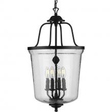 Progress Lighting P500207-031 - Bowman Collection Four-Light Black Foyer Pendant