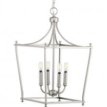 Progress Lighting P500214-009 - Parkhurst Collection Brushed Nickel Four-Light Foyer