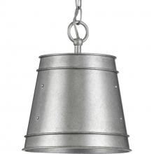 Progress Lighting P500226-141 - Galveston Collection Galvanized One-Light Outdoor Pendant