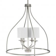 Progress Lighting P500285-009 - Bonita Collection Four-Light Brushed Nickel Foyer Chandelier