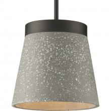 Progress Lighting P500313-143 - Terrazzo Collection One-Light Graphite and Grey Terrazzo Hanging Pendant Light