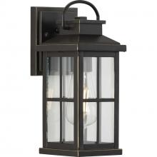 Progress Lighting P560264-020 - Williamston Collection One-Light Antique Bronze and Clear Glass Transitional Style Small Outdoor Wal