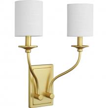 Progress Lighting P710019-012 - Bonita Collection Satin Brass Two-Light Wall Sconce