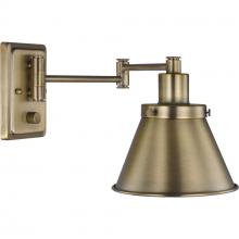 Progress Lighting P710085-163 - Hinton Collection Vintage Brass Swing Arm Wall Light