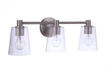 Craftmade 12623BNK3 - Emilio 3 Light Vanity in Brushed Polished Nickel