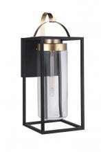 Craftmade ZA4834-MNSB - Neo 1 Light Extra Large Outdoor Wall Lantern in Midnight/Satin Brass