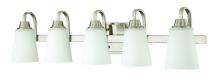 Craftmade 41905-BNK - Grace 5 Light Vanity in Brushed Polished Nickel