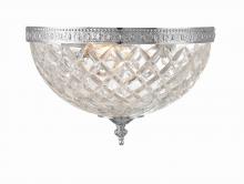 Crystorama 117-12-CH - 3 Light Polished Chrome Crystal Ceiling Mount