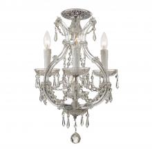 Crystorama 4473-CH-CL-SAQ_CEILING - Maria Theresa 4 Light Spectra Crystal Polished Chrome Semi Flush Mount