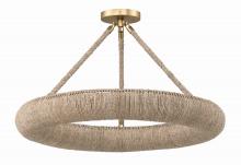 Crystorama OAK-7536-SG_CEILING - Oakley Integrated LED Soft Gold Semi Flush Mount