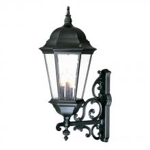 Acclaim Lighting 5221BK/SD - Richmond 3-Light Matte Black Wall Light With Seeded Glass