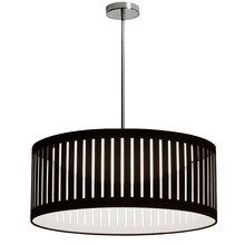 Dainolite SDLED-20P-BK - 22W Slit Drum Pendant, Black Shade