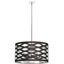 Dainolite CUT-214P-697 - 4LT Pendant w/ Cut Out Drum Shd JTone Blk/Sv