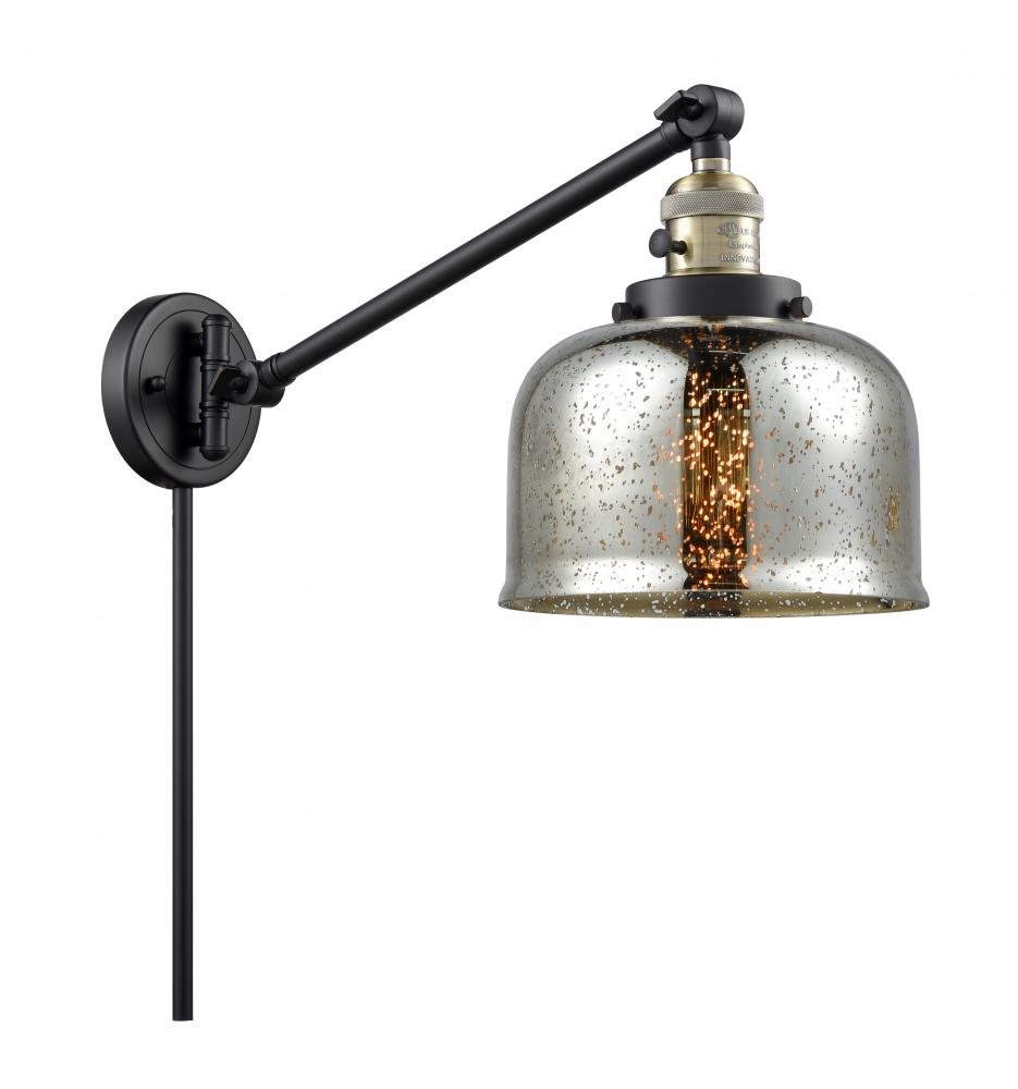 Bell - 1 Light - 8 inch - Black Antique Brass - Swing Arm