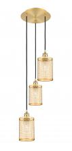 Innovations Lighting 113B-3P-SG-M18-SG - Nestbrook - 3 Light - 11 inch - Satin Gold - Cord hung - Multi Pendant