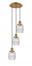  113F-3P-BB-G302 - Colton - 3 Light - 12 inch - Brushed Brass - Cord hung - Multi Pendant