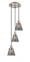 Innovations Lighting 113F-3P-SN-G63 - Cone - 3 Light - 13 inch - Brushed Satin Nickel - Cord hung - Multi Pendant