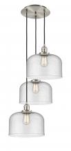 Innovations Lighting 113F-3P-SN-G74-L - Cone - 3 Light - 18 inch - Brushed Satin Nickel - Cord hung - Multi Pendant