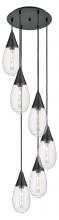 Innovations Lighting 116-450-1P-BK-G450-6SCL - Malone - 6 Light - 17 inch - Matte Black - Multi Pendant