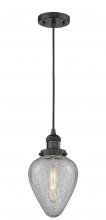 Innovations Lighting 201C-BK-G165-LED - Geneseo - 1 Light - 7 inch - Matte Black - Cord hung - Mini Pendant