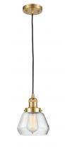 Innovations Lighting 201C-SG-G172-LED - Fulton - 1 Light - 7 inch - Satin Gold - Cord hung - Mini Pendant