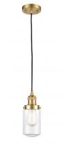 Innovations Lighting 201C-SG-G312-LED - Dover - 1 Light - 5 inch - Satin Gold - Cord hung - Mini Pendant