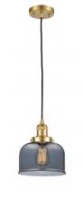 Innovations Lighting 201C-SG-G73-LED - Bell - 1 Light - 8 inch - Satin Gold - Cord hung - Mini Pendant