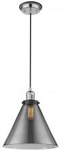 Innovations Lighting 201CBP-PNBK-G43-L - Cone - 1 Light - 12 inch - Polished Nickel - Cord hung - Mini Pendant