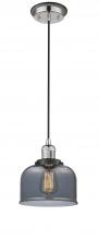 Innovations Lighting 201CBP-PNBK-G73 - Bell - 1 Light - 8 inch - Polished Nickel - Cord hung - Mini Pendant