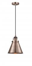 Innovations Lighting 201CSW-AC-M13-AC-LED - Appalachian - 1 Light - 8 inch - Antique Copper - Cord hung - Mini Pendant