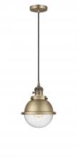 Innovations Lighting 201CSW-BB-HFS-64-BB-LED - Hampden - 1 Light - 7 inch - Brushed Brass - Cord hung - Mini Pendant