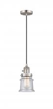 Innovations Lighting 201CSW-SN-G184S-LED - Canton - 1 Light - 5 inch - Brushed Satin Nickel - Cord hung - Mini Pendant