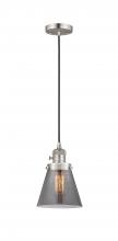 Innovations Lighting 201CSW-SN-G63-LED - Cone - 1 Light - 6 inch - Brushed Satin Nickel - Cord hung - Mini Pendant