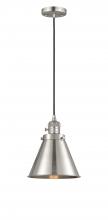 Innovations Lighting 201CSW-SN-M13-SN-LED - Appalachian - 1 Light - 8 inch - Brushed Satin Nickel - Cord hung - Mini Pendant