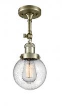 Innovations Lighting 201F-AB-G204-6 - Beacon - 1 Light - 6 inch - Antique Brass - Semi-Flush Mount