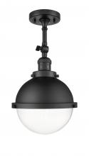 Innovations Lighting 201F-BK-HFS-82-BK-LED - Hampden - 1 Light - 9 inch - Matte Black - Semi-Flush Mount