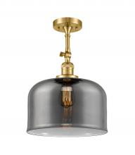 Innovations Lighting 201F-SG-G73-L-LED - Bell - 1 Light - 12 inch - Satin Gold - Semi-Flush Mount