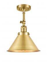 Innovations Lighting 201F-SG-M10-SG-LED - Briarcliff - 1 Light - 10 inch - Satin Gold - Semi-Flush Mount