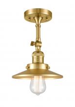 Innovations Lighting 201F-SG-M4-LED - Railroad - 1 Light - 8 inch - Satin Gold - Semi-Flush Mount