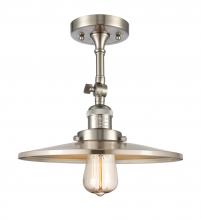 Innovations Lighting 201F-SN-MFR-SN-12-LED - Railroad - 1 Light - 12 inch - Brushed Satin Nickel - Semi-Flush Mount