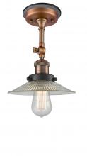 Innovations Lighting 201FBP-ACBK-G2 - Halophane - 1 Light - 9 inch - Antique Copper - Semi-Flush Mount