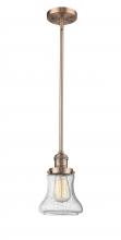 Innovations Lighting 201S-AC-G194-LED - Bellmont - 1 Light - 7 inch - Antique Copper - Stem Hung - Mini Pendant