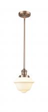 Innovations Lighting 201S-AC-G531-LED - Oxford - 1 Light - 8 inch - Antique Copper - Stem Hung - Mini Pendant